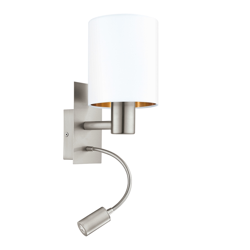 Eglo - LED Стенна лампа 1xE27/40W+LED/3,8W бяла