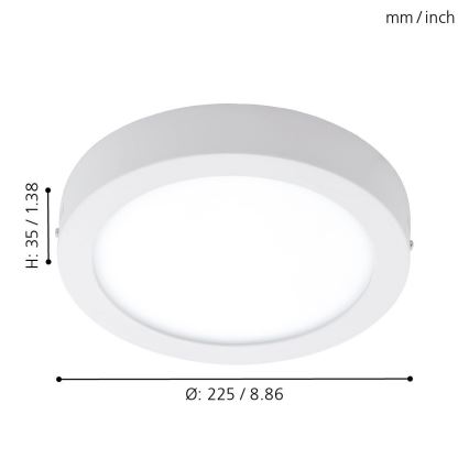 Eglo - LED Екстериорна Лампа за таван LED/16,5W/230V IP44