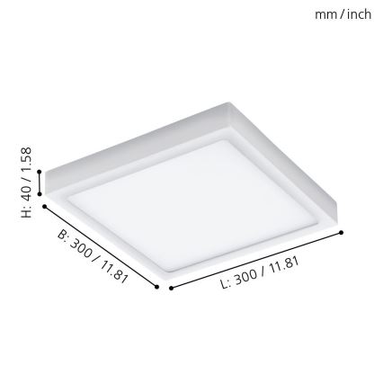 Eglo - LED Екстериорна Лампа за таван LED/22W IP44