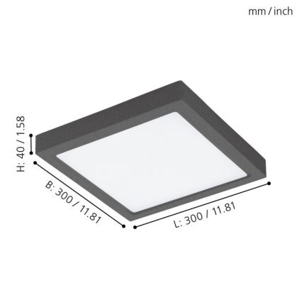 Eglo - LED Екстериорна Лампа за таван LED/22W IP44