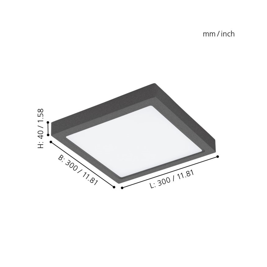 Eglo - LED Екстериорна Лампа за таван LED/22W IP44