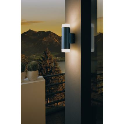 Eglo - LED Екстериорна Стенна лампа 2xGU10/5W IP44