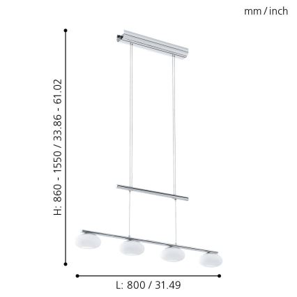 Eglo - LED Полилей на верижка 4xLED/4,5W/230V