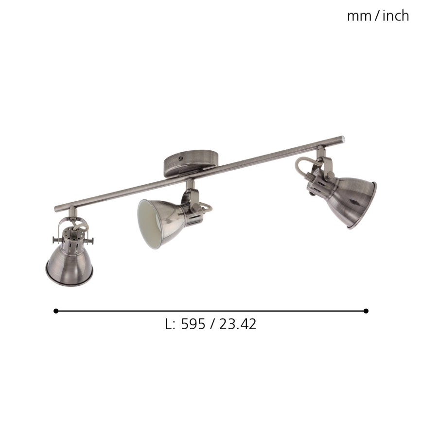 Eglo - LED Точково осветително тяло 3xGU10/3,3W/230V