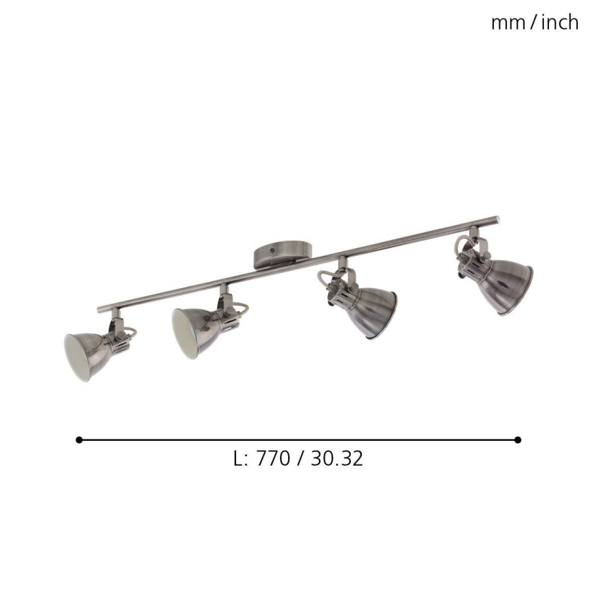 Eglo - LED Точково осветително тяло 4xGU10/3,3W/230V