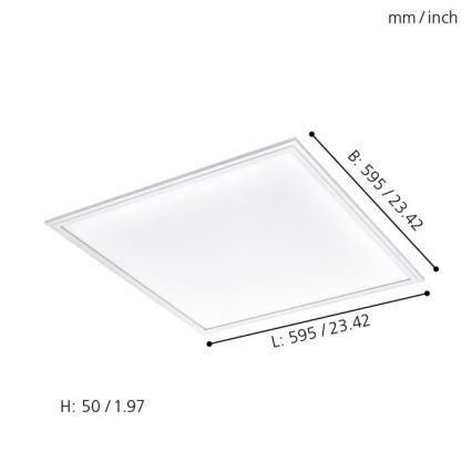 Eglo - LED RGBW Димируема лампа SALOBRENA-C LED/30,5W/230V + дистанционно управление