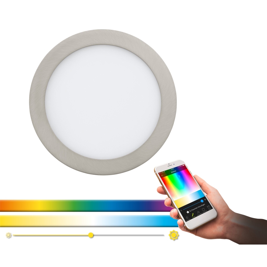 Eglo - LED RGB Димируемо вградено осветително тяло FUEVA-C LED/15,6W/230V пр. 22,5 cm