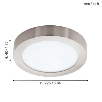 Eglo - LED RGBW Димируема лампа за таван FUEVA-C LED/15,6W/230V Bluetooth