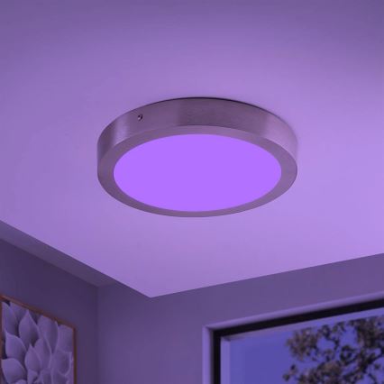 Eglo - LED RGBW димируем таванен плафон FUEVA-C LED/21W/230V Bluetooth Ø 30 cm