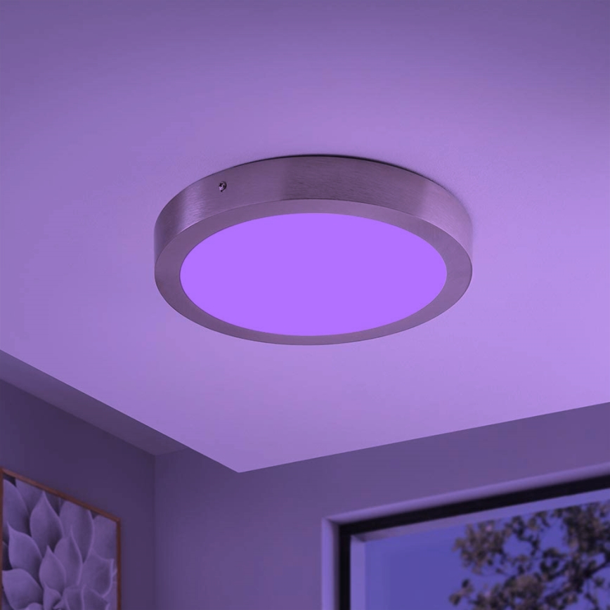 Eglo - LED RGBW димируем таванен плафон FUEVA-C LED/21W/230V Bluetooth Ø 30 cm