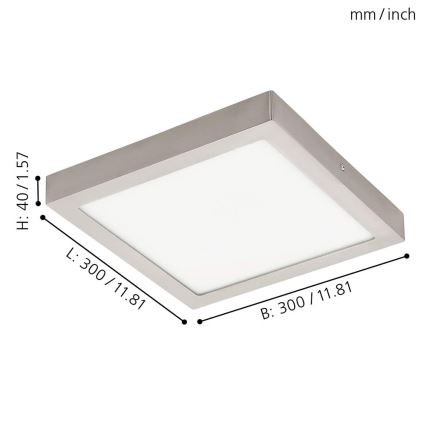 Eglo - LED RGBW димируема таванна лампа FUEVA-C LED/21W/230V 30x30 cm
