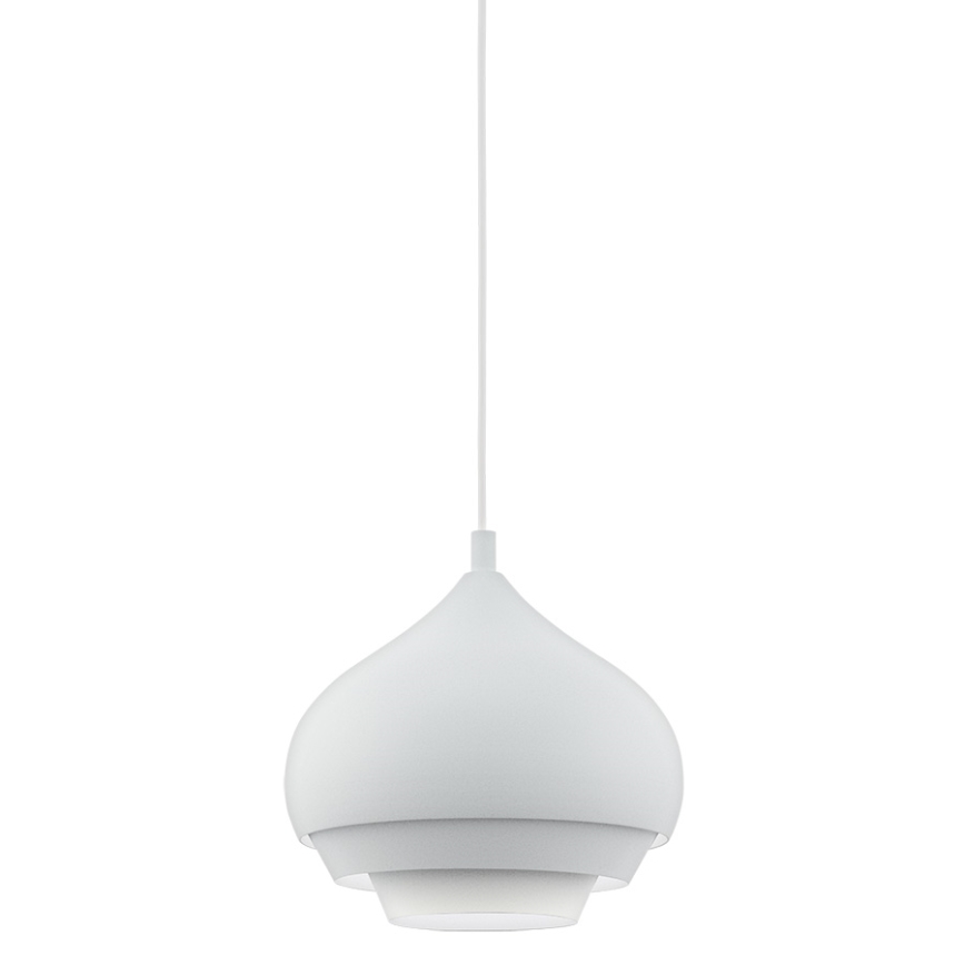 Eglo - Полилей на верижка 1xE27/60W/230V бяла
