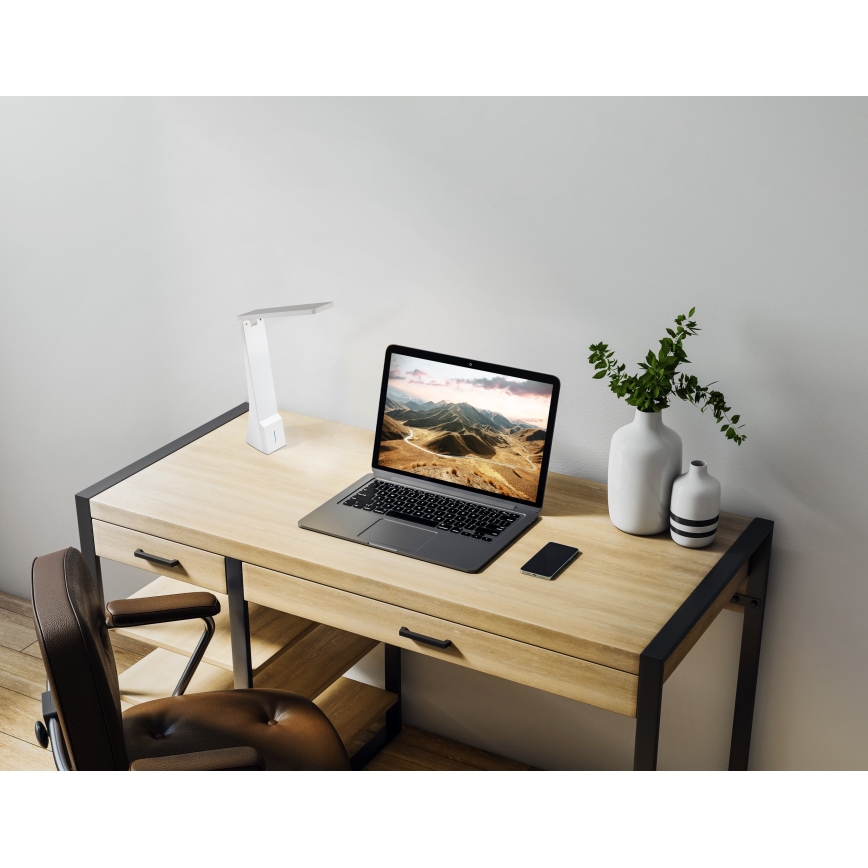 Eglo - Настолна LED лампа с димер LED/1,8W/230V бяла