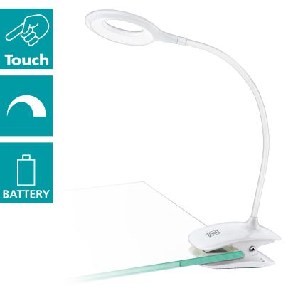 Eglo - LED Димируема лампа с щипка 1xLED/3W/230V 500 mAh бял