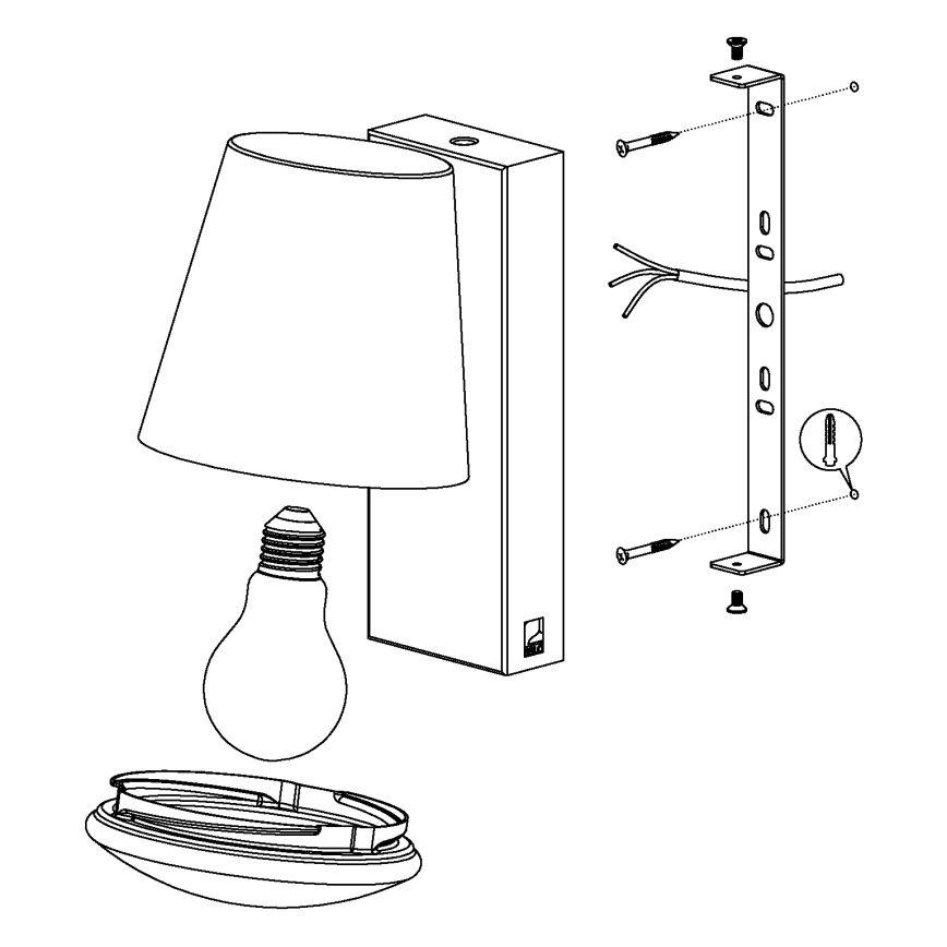 Eglo - Екстериорна Стенна лампа 1xE27/10W/230V IP44