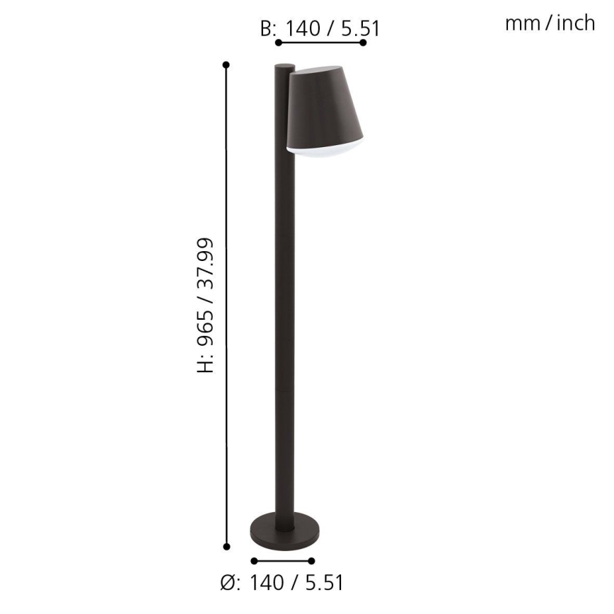 Eglo - Екстериорна лампа 1xE27/10W/230V IP44