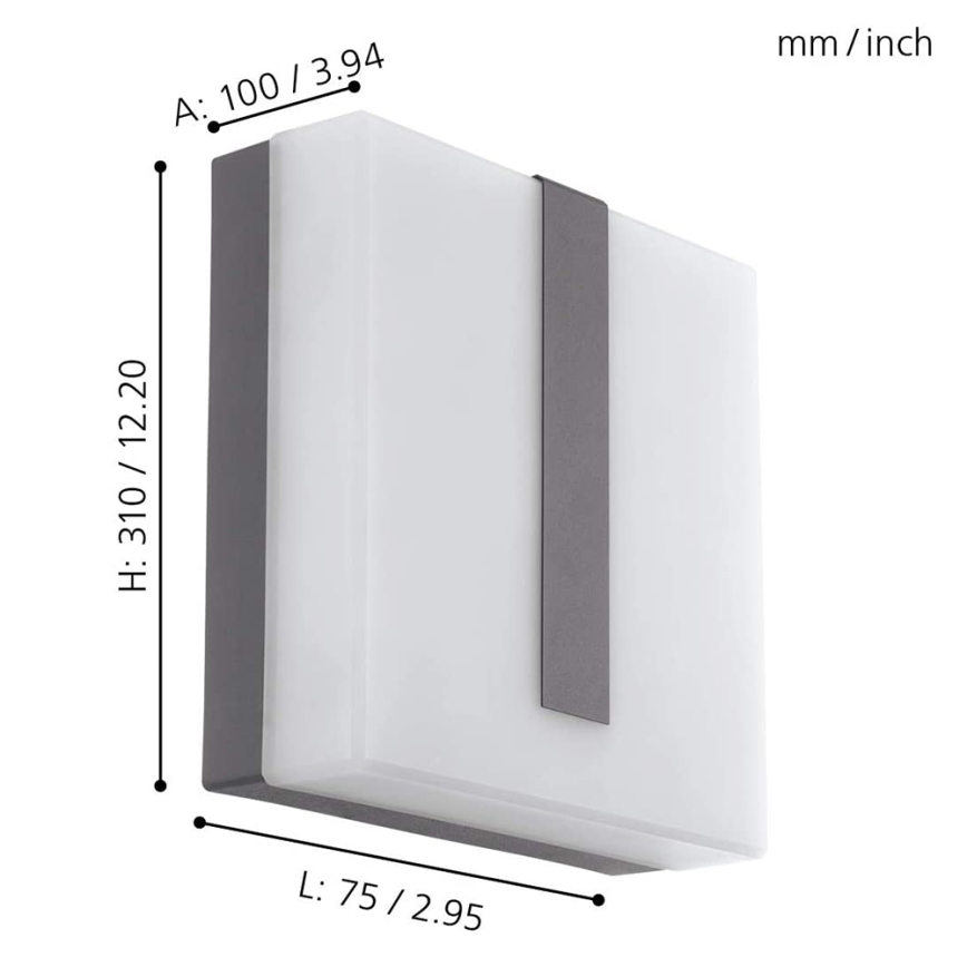 Eglo - LED Димируем екстериорен аплик TORAZZA-C LED/14W/230V IP44