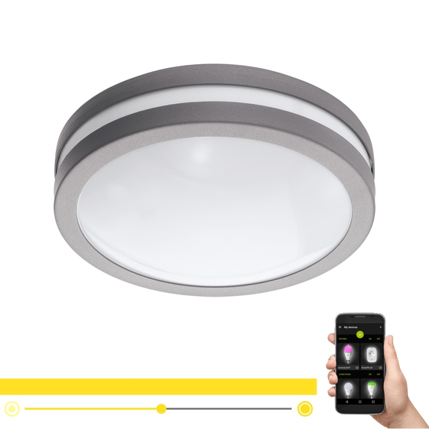 Eglo - LED Димируем плафон за баня LOCANA-C LED/14W/230V Bluetooth IP44 антрацит