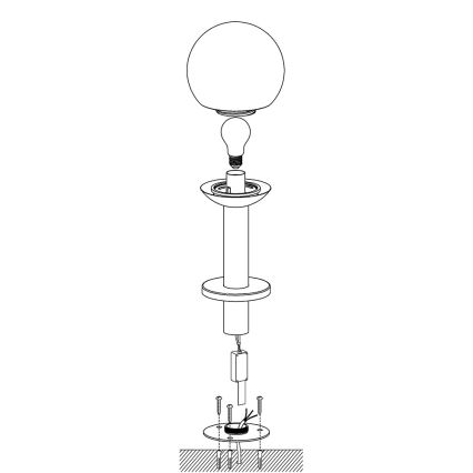 Eglo - LED Димируема екстериорна лампа NISIA-C 1xE27/9W/230V 525 мм IP44