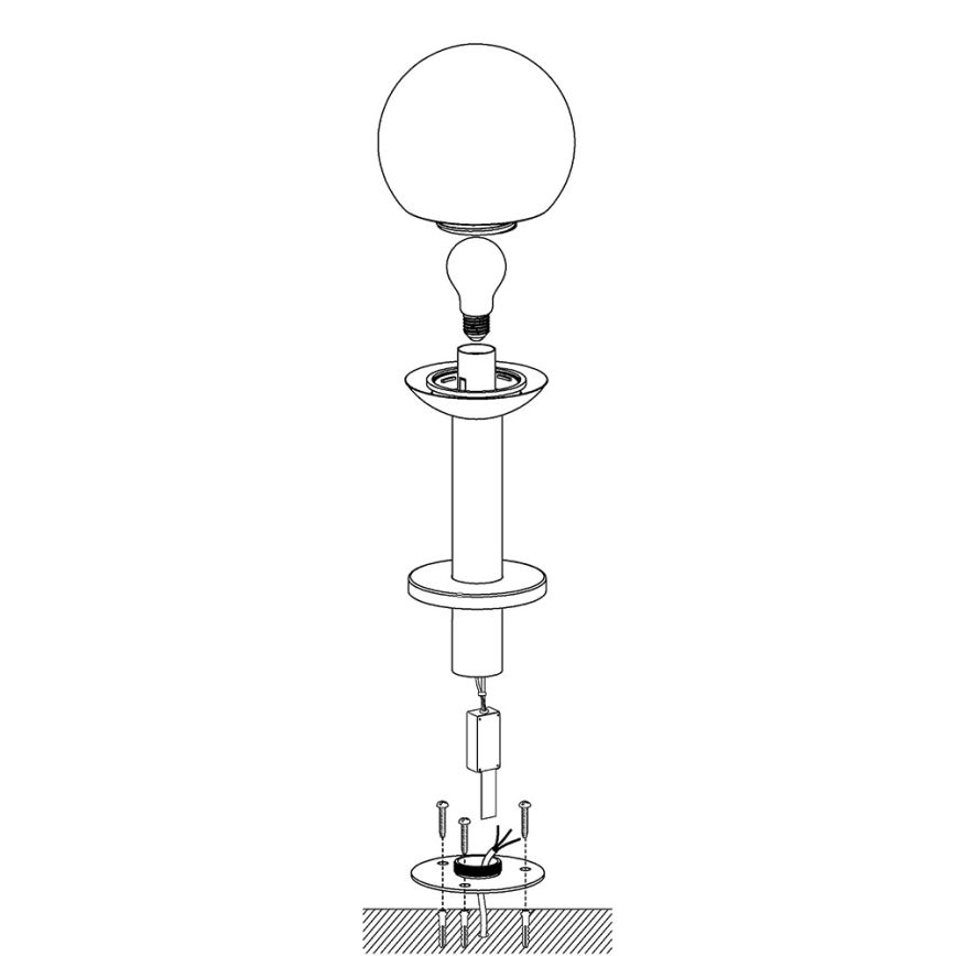 Eglo - LED Димируема екстериорна лампа NISIA-C 1xE27/9W/230V 525 мм IP44