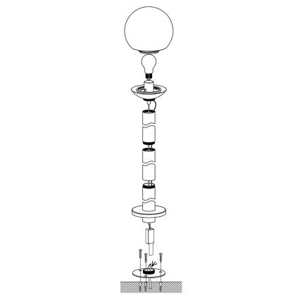 Eglo 97249 - Димируема външна LED лампа NISIA-C 1xE27/9W/230V 980 mm IP44