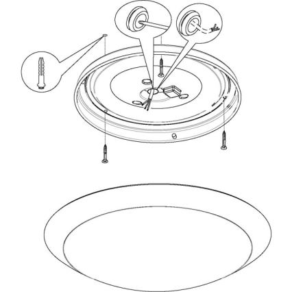 Eglo 97254 - LED таванно осветително тяло за баня PILONE LED/11W/230V бяло IP44