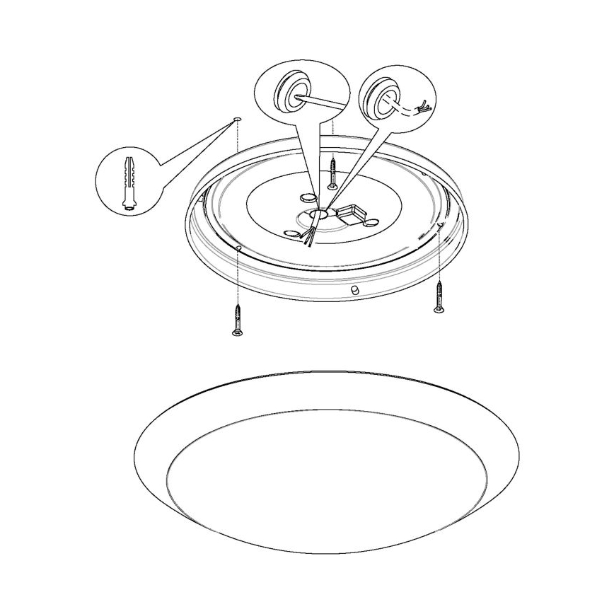 Eglo 97254 - LED таванно осветително тяло за баня PILONE LED/11W/230V бяло IP44