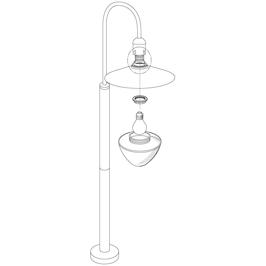 Eglo - Екстериорна лампа 1xE27/60W/230V IP44