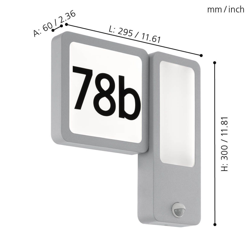 Eglo - LED външно настенно осветително тяло 2xLED/2,7W + LED/3,6W/230V IP44