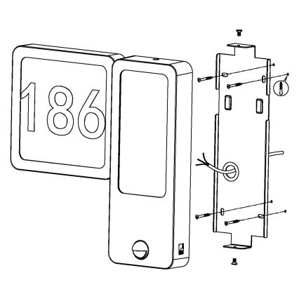 Eglo - LED външно настенно осветително тяло 2xLED/2,7W + LED/3,6W/230V IP44