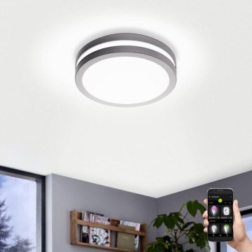 Eglo 97299 - Димируемо LED осветително тяло за баня LOCANA-C LED/14W, сребристо IP44