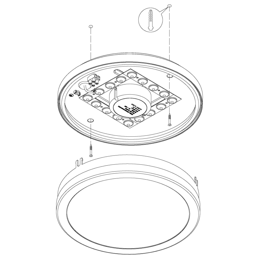 Eglo 97299 - Димируемо LED осветително тяло за баня LOCANA-C LED/14W, сребристо IP44