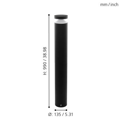 Eglo - LED Екстериорна лампа LED/11W/230V черна 990 mm IP44