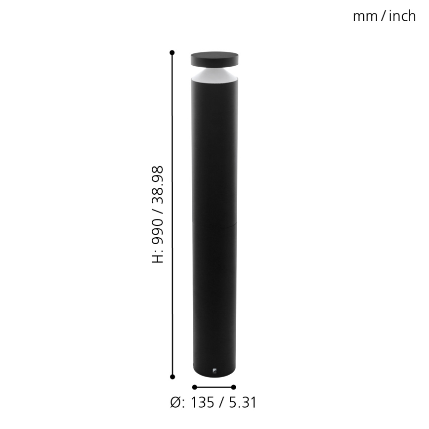 Eglo - LED Екстериорна лампа LED/11W/230V черна 990 mm IP44