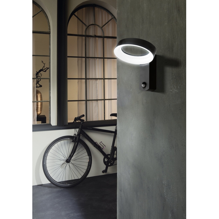 Eglo - LED Екстериорна стенна лампа със сензор LED/11W/230V IP44