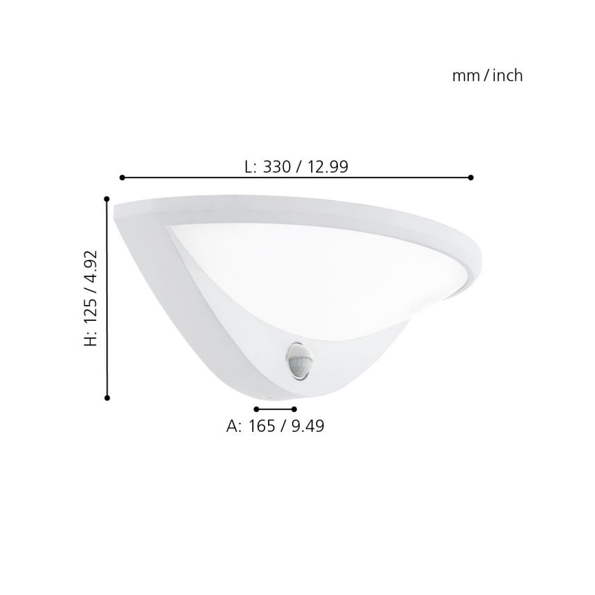 Eglo - LED Екстериорна лампа със сензор 1xLED/9,3W/230V IP44
