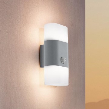 Eglo 97313 - LED Екстериорна Стенна лампа със сензор FAVRIA 1 2xLED/5,5W/230V IP44