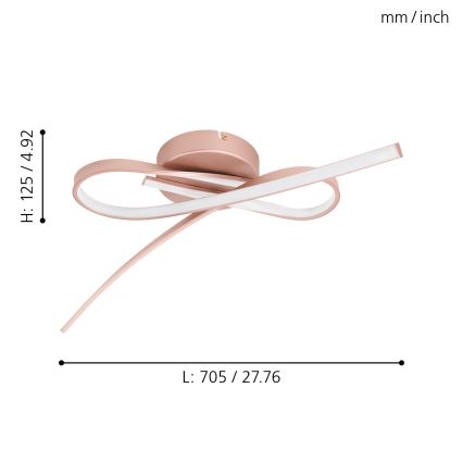 Eglo - LED повърхностно монтиран Полилей 2xLED/11W/230V