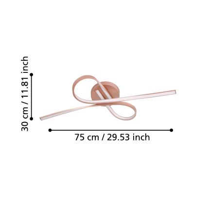 Eglo - LED повърхностно монтиран Полилей 2xLED/11W/230V