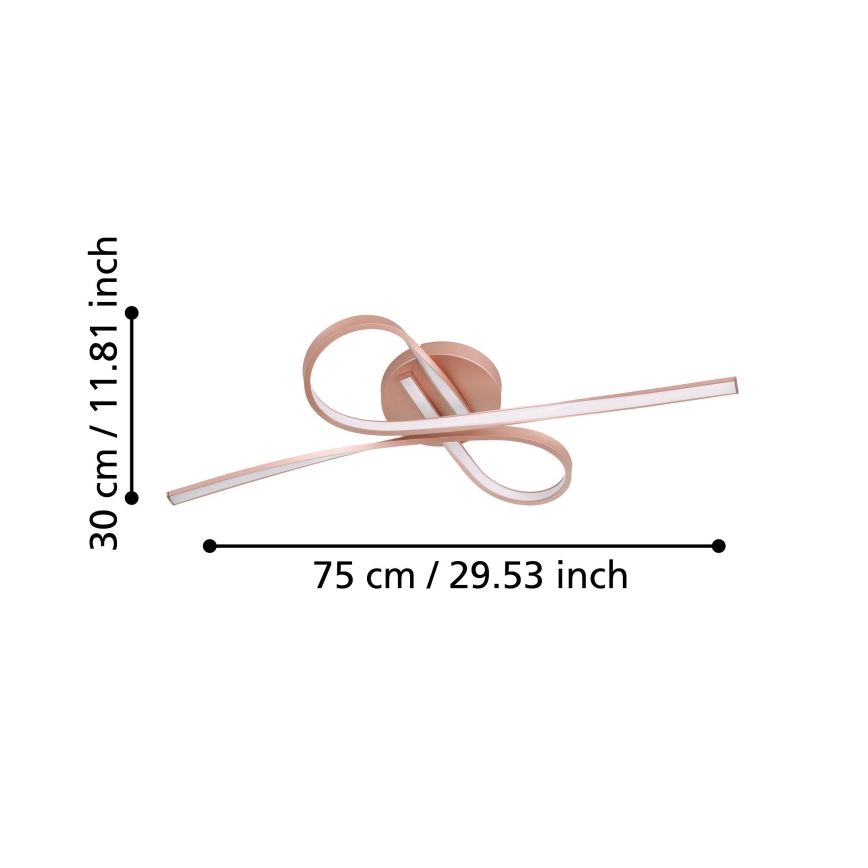 Eglo - LED повърхностно монтиран Полилей 2xLED/11W/230V