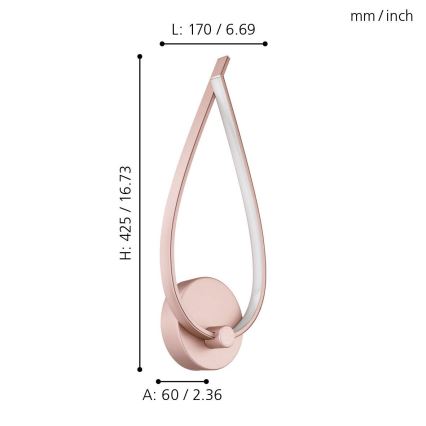 Eglo - LED стенен аплик LED/11W/230V
