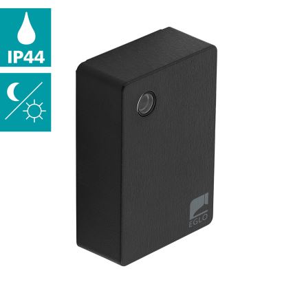 Eglo - Сензор за здрач 2-100 lux черен IP44