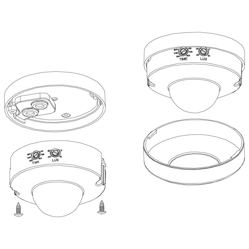 Eglo - Външен сензор за движение и сумрак 12 м бял IP44