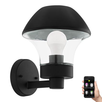 Eglo 97446 - LED Димируема Екстериорна Стенна лампа VERLUCCA-C 1xE27/9W/230V IP44 Bluetooth