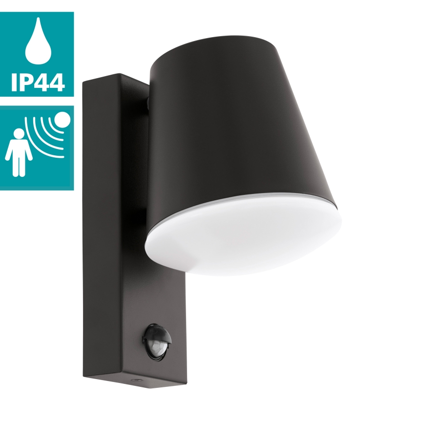 Eglo - Външна, настенна лампа със сензор 1xE27/10W/230V IP44