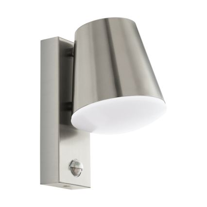Eglo - Екстериорна Стенна лампа със сензор 1xE27/10W/230V IP44