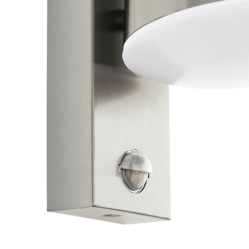 Eglo - Екстериорна Стенна лампа със сензор 1xE27/10W/230V IP44