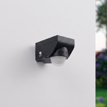 Eglo 97467 - Външен сензор за движение и сумрак DETECT ME 4 12 m черен IP44