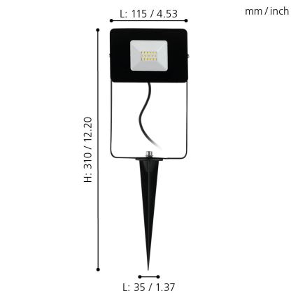 Eglo 97471 - LED Рефлектор FAEDO 4 LED/10W/230V IP44