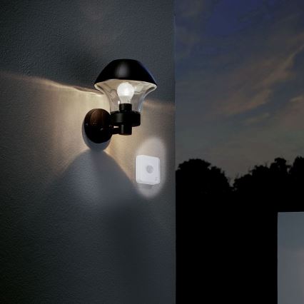 Eglo - Външен сензор за движение и сумрак CONNECT SENSOR 12 m 3xAA бял IP44